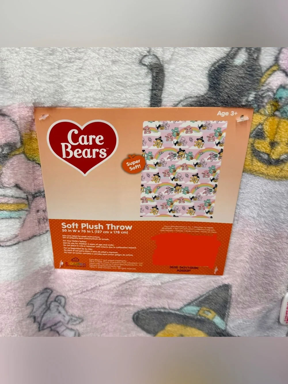 care bears Halloween blanket throw